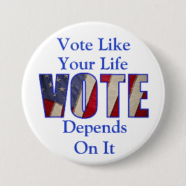 Stemming Buttonnen Ronde Button 7,6 Cm