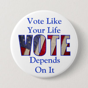 Stemming Buttonnen Ronde Button 7,6 Cm