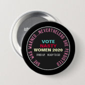Stemming: Buttonnen van de RESIST Campaign NASTY 2 Ronde Button 7,6 Cm (Voorkant /achterkant)