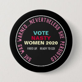 Stemming: Buttonnen van de RESIST Campaign NASTY 2 Ronde Button 7,6 Cm