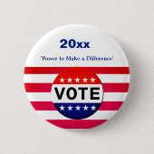 Stemming - Campagne - Macht Ronde Button 5,7 Cm (Voorkant)