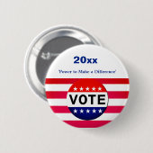 Stemming - Campagne - Macht Ronde Button 5,7 Cm (Voorkant /achterkant)