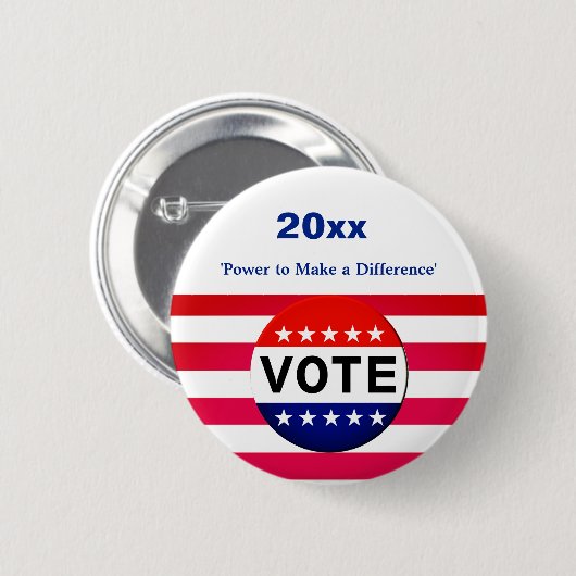 Stemming - Campagne - Macht Ronde Button 5,7 Cm (Voorkant /achterkant)