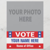 Stemming: Campagne voor rode witte blauwe sterren Flyer (Voorkant)