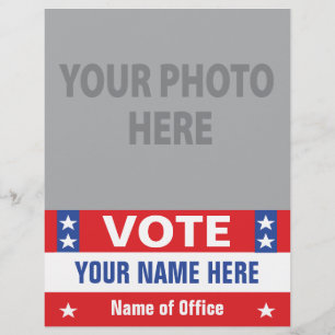 Stemming: Campagne voor rode witte blauwe sterren Flyer