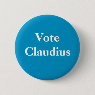 Stemming: Claudius Roman Emperor Ronde Button 5,7 Cm