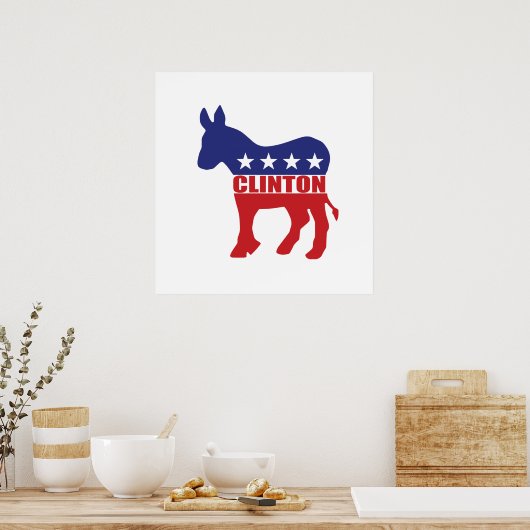 Stemming: Clinton Democraat Poster (Keuken)