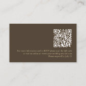 Stemming Coffee Minimalistische Boho Huwelijk RSVP Informatiekaartje (Achterkant)