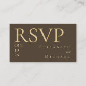 Stemming Coffee Minimalistische Boho Huwelijk RSVP Informatiekaartje (Voorkant)