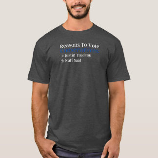 Stemming conservatief | Canadese politieke humor T-shirt