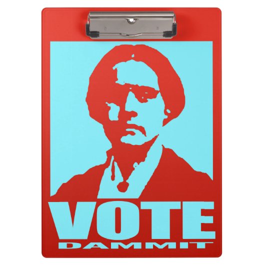 Stemming: Dammit Red & Aqua Susan B. Anthony Klembord (Voorkant)