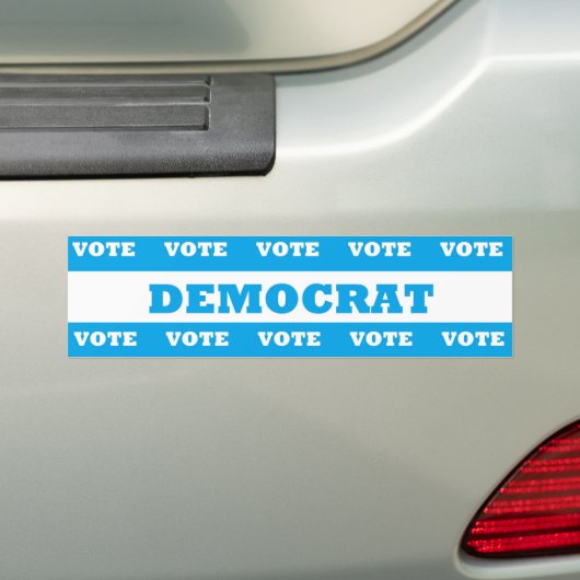 Stemming-democraat - bumpersticker (Op auto)