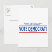 STEMMING DEMOCRAT! BRIEFKAART (Voorkant / Achterkant)