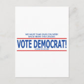 STEMMING DEMOCRAT! BRIEFKAART (Voorkant)