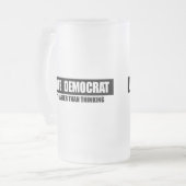 STEMMING DEMOCRAT - HET GEMAKKELIJKER DAN DENKEN MATGLAS BIERPUL (Voorkant links)
