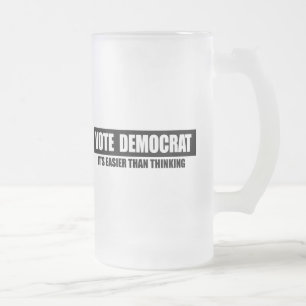 STEMMING DEMOCRAT - HET GEMAKKELIJKER DAN DENKEN MATGLAS BIERPUL