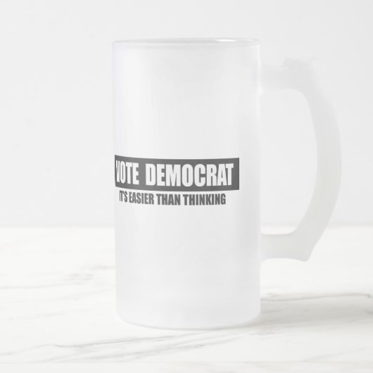 STEMMING DEMOCRAT - HET GEMAKKELIJKER DAN DENKEN MATGLAS BIERPUL (Rechts)