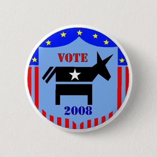 STEMMING DEMOCRAT IN 2008 BUTTON POLITIEK (Voorkant)