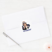 STEMMING DEMOCRAT RONDE STICKER (Envelop)