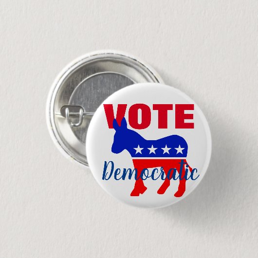 STEMMING Democratisch met patriottische sleutel en Ronde Button 3,2 Cm (Voorkant /achterkant)