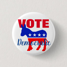 STEMMING Democratisch met patriottische sleutel en Ronde Button 3,2 Cm