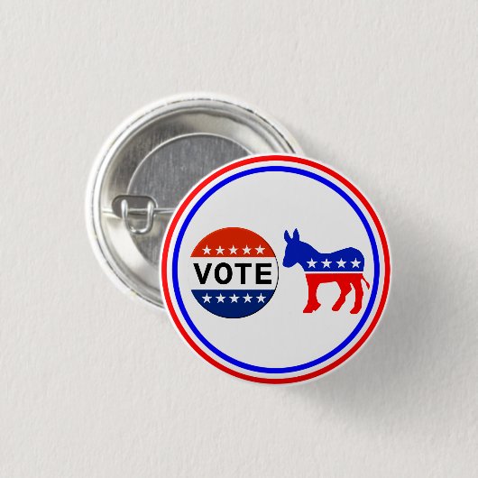 Stemming Democratische Button (Voorkant /achterkant)