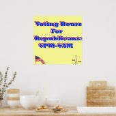 Stemming-democratische druk poster (Keuken)