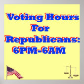 Stemming-democratische druk poster (Voorkant)