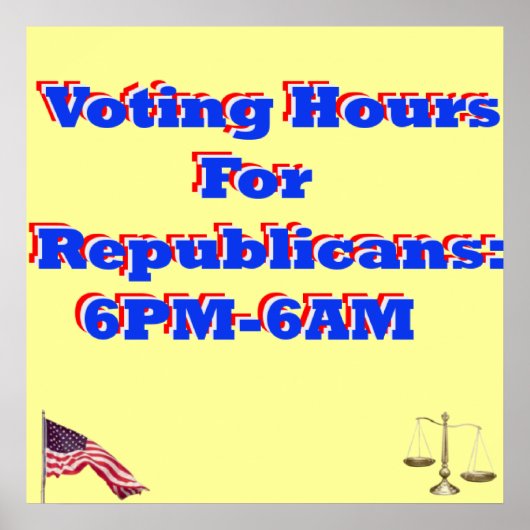 Stemming-democratische druk poster (Voorkant)