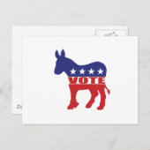 Stemming democratische partij uitnodiging briefkaart (Voorkant / Achterkant)