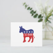 Stemming democratische partij uitnodiging briefkaart (Staand voorkant)