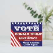 Stemming: Donald Trump en Mike Pence Briefkaart (Staand voorkant)
