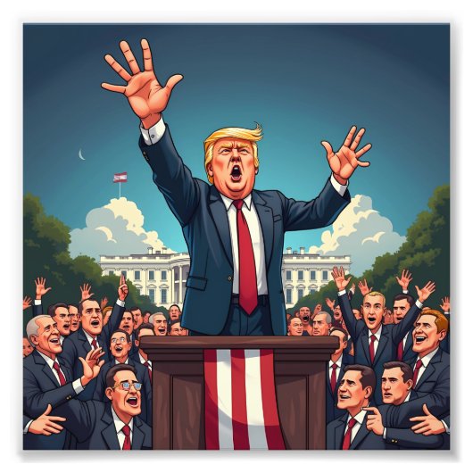 Stemming: Donald Trump Foto Afdruk (Voorkant)