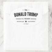 Stemming: Donald Trump Ovale Sticker (Tas)