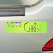 Stemming: eerste bumpersticker (Op auto)