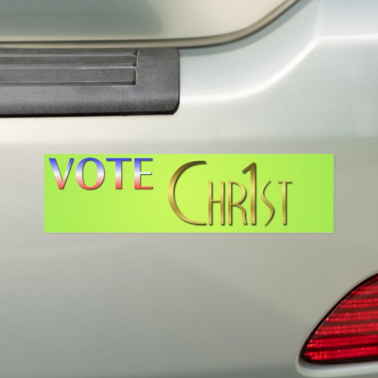 Stemming: eerste bumpersticker (Op auto)