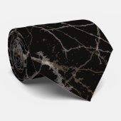Stemming Elegante Zwarte Marmer & Steen Textuur Stropdas (Opgerold)