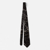 Stemming Elegante Zwarte Marmer & Steen Textuur Stropdas (Achterkant)