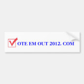 Stemming: Em Out in 2012 Bumpersticker (Voorkant)