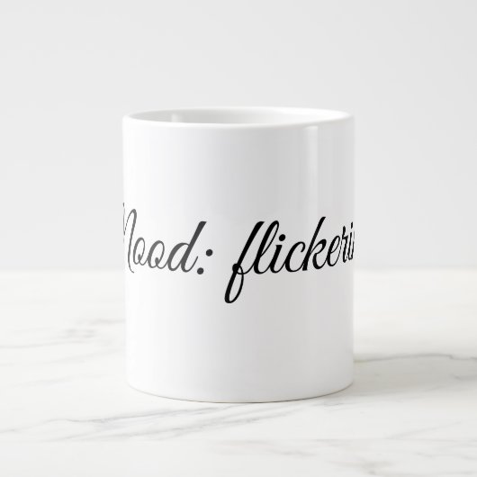 Stemming: flakkerend. grote koffiekop (Voorkant)