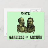 Stemming Garfield en Arthur, groen Briefkaart (Voorkant / Achterkant)