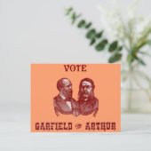 Stemming Garfield en Arthur, rood Briefkaart (Staand voorkant)