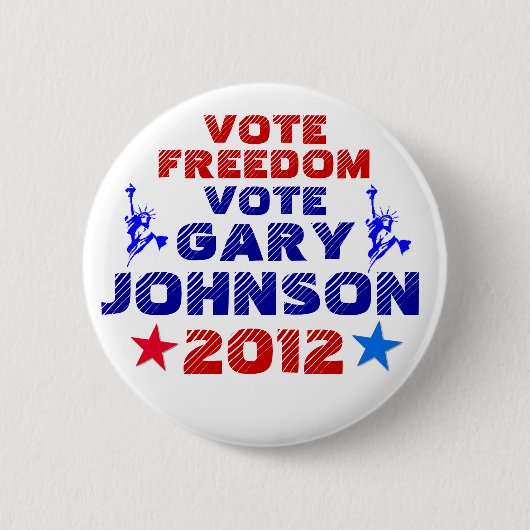 Stemming Gary Johnson 2012 Ronde Button 5,7 Cm (Voorkant)