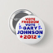Stemming Gary Johnson 2012 Ronde Button 5,7 Cm (Voorkant /achterkant)