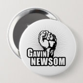 Stemming: Gavin Newsom Ronde Button 4,0 Cm (Voorkant /achterkant)