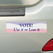 Stemming Gebruik het of verlies het Bumpersticker (Op auto)