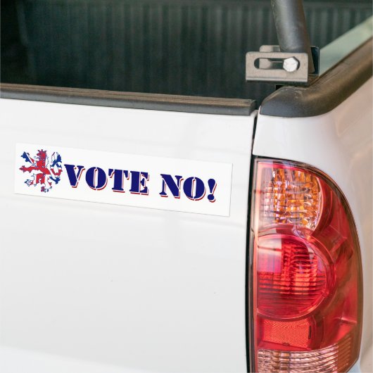 Stemming: geen Schots referendum Bumpersticker (Op Truck)