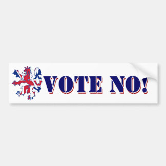 Stemming: geen Schots referendum Bumpersticker