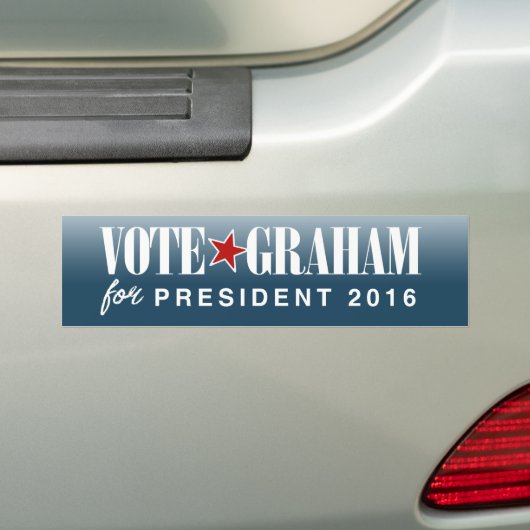 Stemming Graham voor President 2016 Blauwe Bumper  Bumpersticker (Op auto)