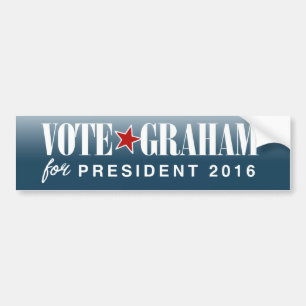 Stemming Graham voor President 2016 Blauwe Bumper  Bumpersticker